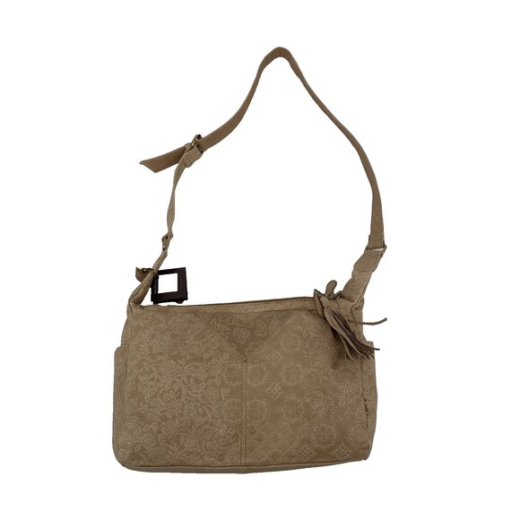Great American Leather Works Crossbody Bag Tan Tooled Leather Handbag NWT - Picture 1 of 12